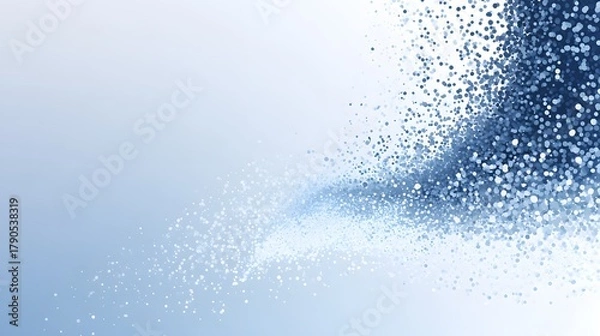 Obraz High-Resolution Soothing White and Blue Graphic Design with Sprinkled Texture and Gradient Transitions Evoking Calm and Sophistication