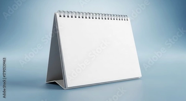 Obraz Blank  desktop calendar pages isolated on white background