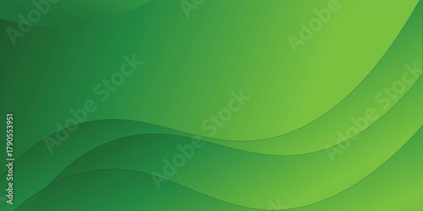 Fototapeta Abstract green wavy background. Vector EPS 10