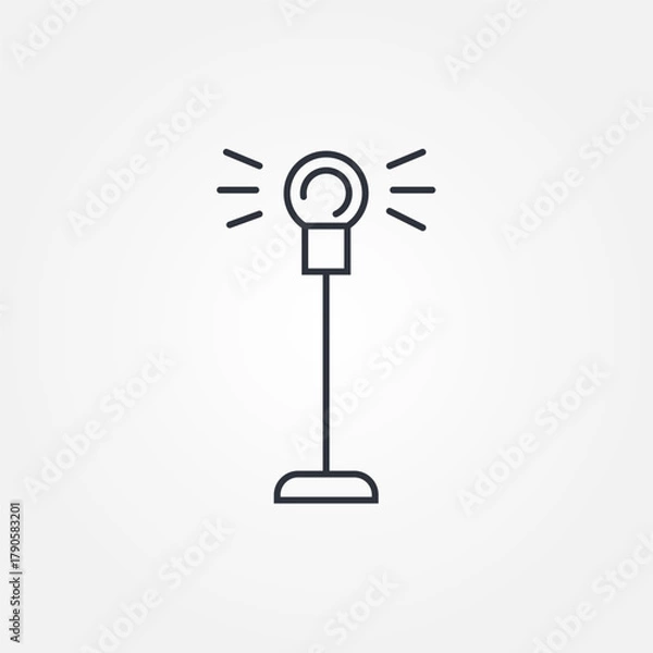 Fototapeta bulb floor lamp icon symbol illustration vector eps10 logo template design pattern seamless bright minimal design flat design realistic style simple design modern design