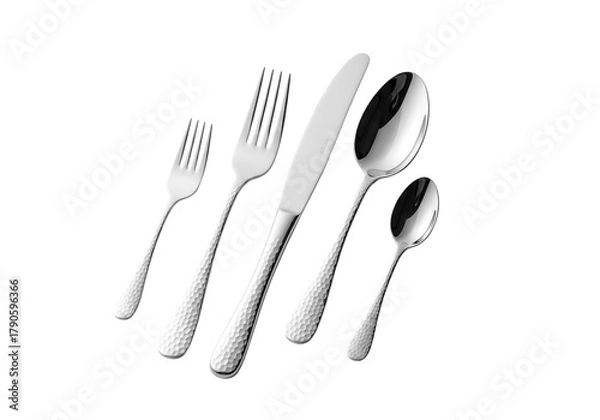 Obraz Set of silverware including fork, knife, and spoons