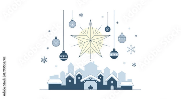 Obraz vector illustration of an abstract christmas background