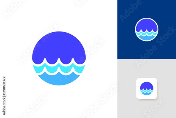 Obraz ocean wave logo design illustration vector template