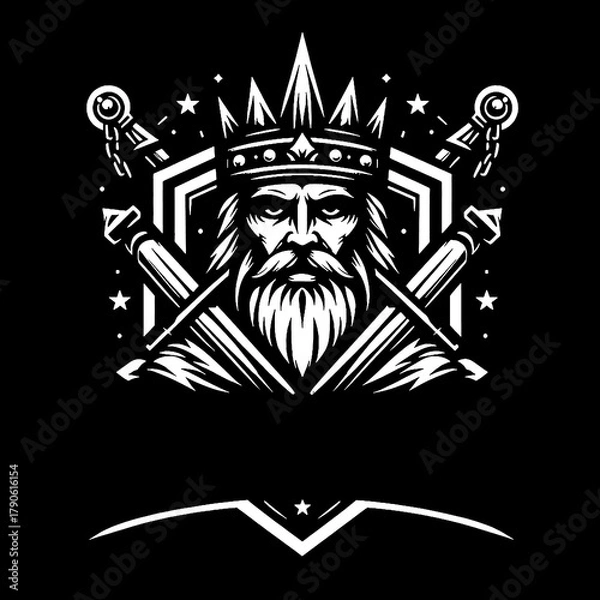 Fototapeta vector illustration of a king