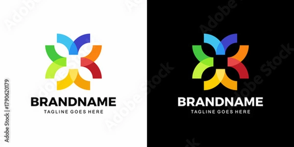 Fototapeta colorful abstract vector logo