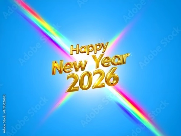 Obraz Bright Festive Happy New Year 2026 Design