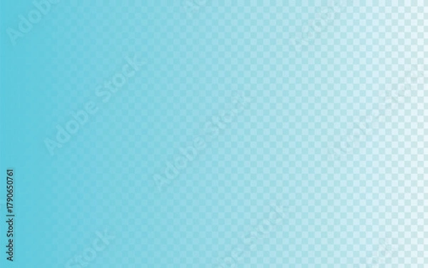 Fototapeta Aqua blue gradient background with a transparent checkered pattern design