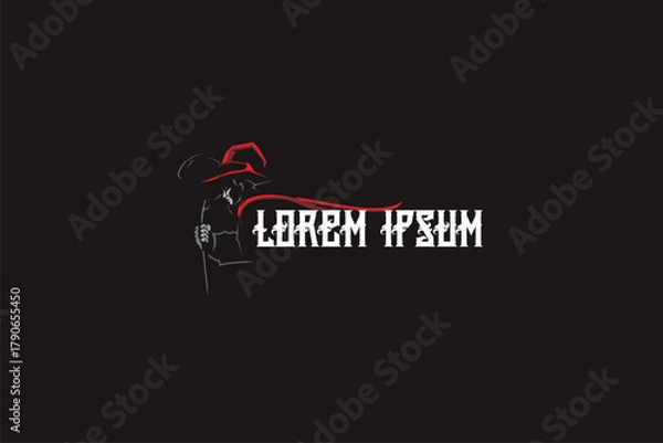 Obraz Witch cartoon character vector badge logo template