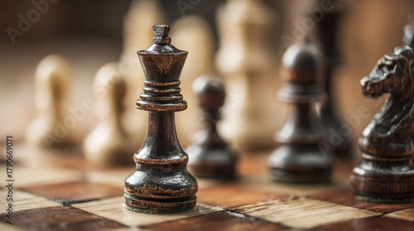Obraz Playing chess improves focus and strategic thinking.