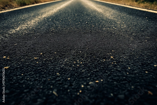 Fototapeta A full frame shot of a grungy asphalt road