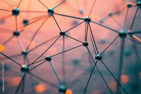 Fototapeta A picture showing a close up of a complex network