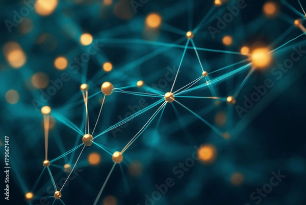 Fototapeta A picture showing a close up of a complex network