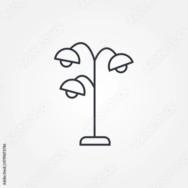 Fototapeta tree floor lamp icon symbol illustration vector eps10 logo template design pattern seamless bright minimal design flat design realistic style simple design modern design