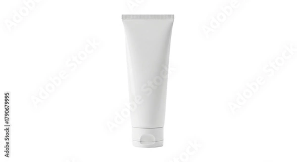 Fototapeta Empty Cosmetic Tube Mockup on Transparent Background