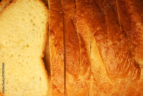Obraz Sliced bread texture. food background