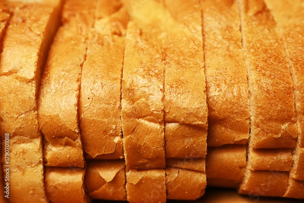 Obraz Sliced bread texture. food background