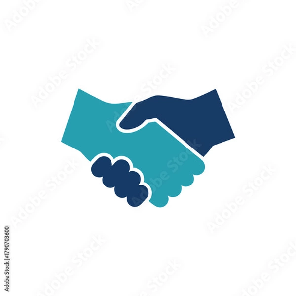 Obraz Symbolic handshake representing agreement cooperation and success