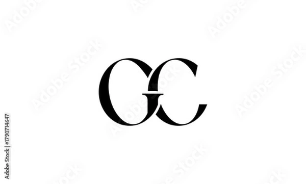 Obraz GC initial letters, monogram logo