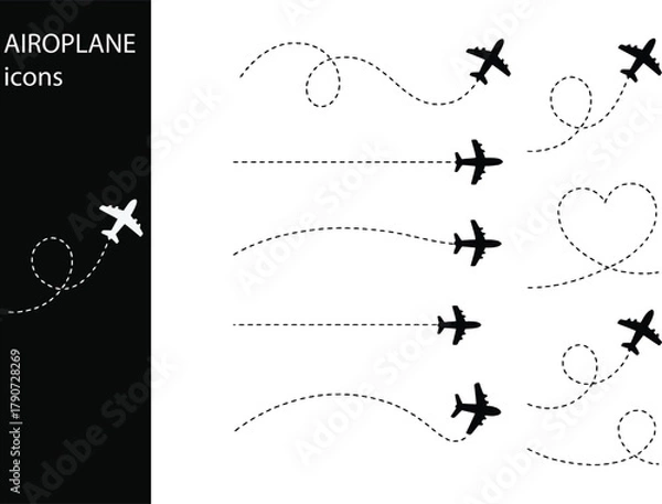 Obraz Aeroplan icons set