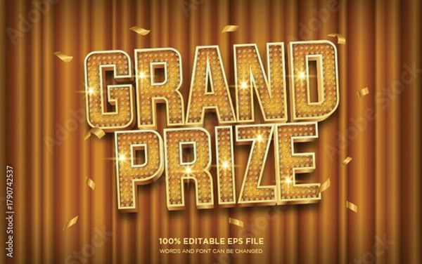 Obraz Grand Prize 3D Editable text style effect	

