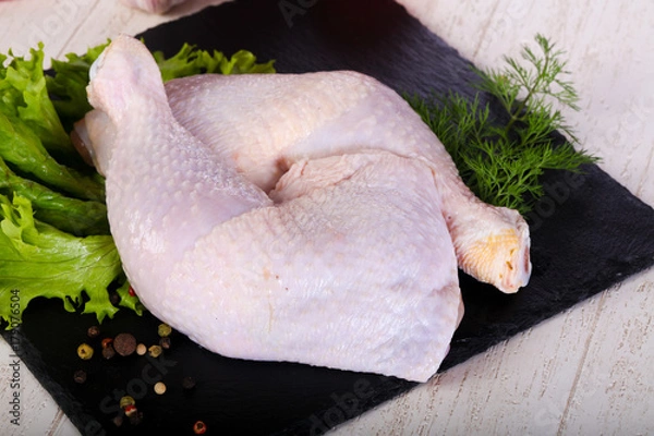 Fototapeta Raw chicken legs