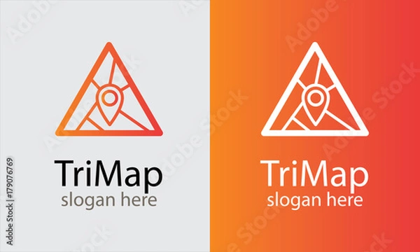 Fototapeta Map Vector Logo