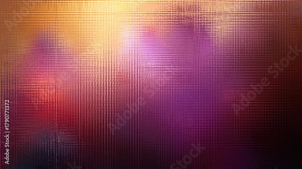 Obraz Abstract Blurred Colors Behind Textured Glass with Grid Pattern
