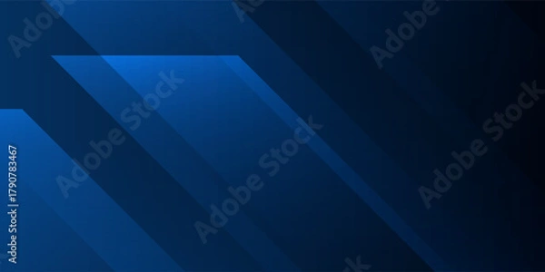 Fototapeta Abstract dark blue geometric background. Dynamic shapes composition.  modern creative trendy design