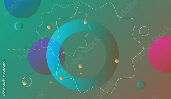 Obraz Abstract modern gradient colors dynamic shapes with wave flow background