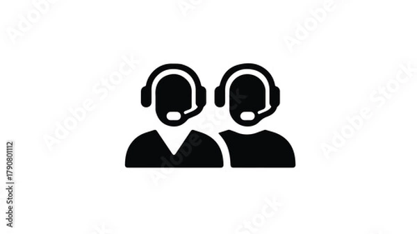 Fototapeta Professional Listening Glyph Vector Icon Design for Graphics