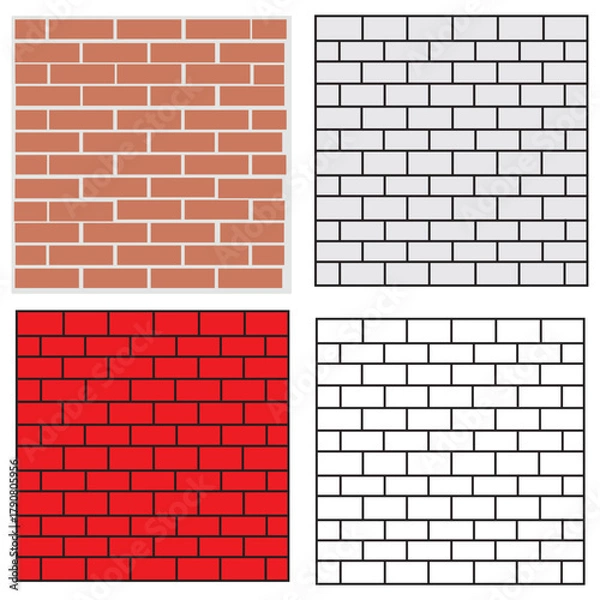 Fototapeta traditional red brick wall for residential and office spaces with timeless style and elegance