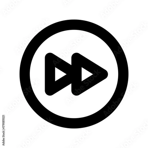 Obraz Fast forward icon vector UI