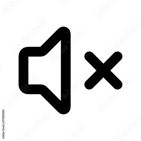 Obraz Speaker off icon vector UI