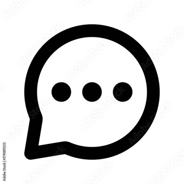 Obraz Chat bubble icon vector UI