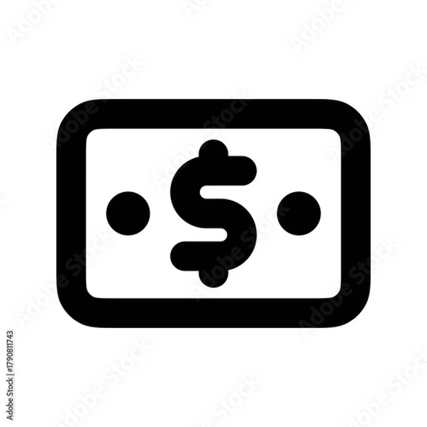 Obraz Dollar bill icon vector UI