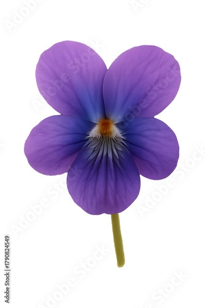 Obraz Violet Flower isolated on transparent background
