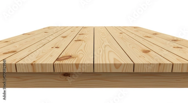 Fototapeta Wooden Plank Surface with Knots on Black Background