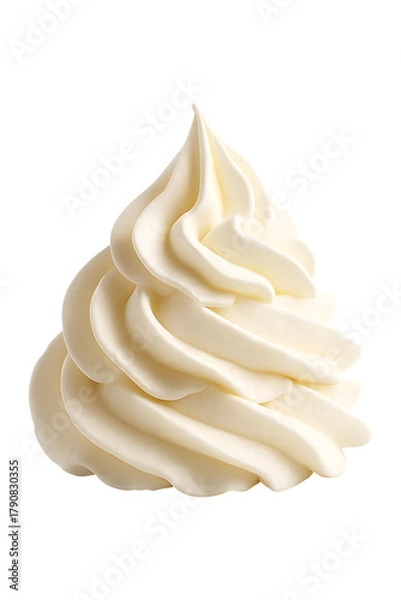 Obraz Whipped cream isolated on transparent background
