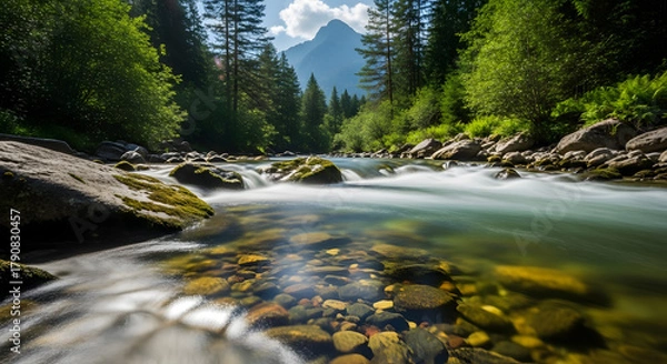 Obraz waterfall in the forest