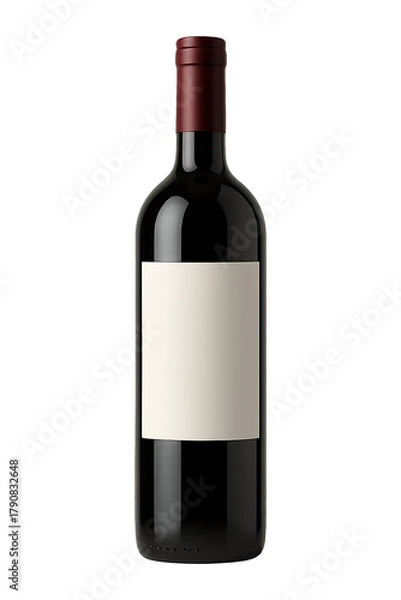 Obraz Wine Bottle isolated on transparent background