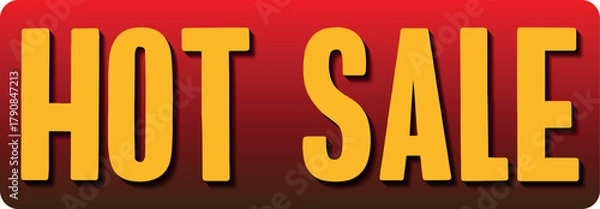 Fototapeta Hot Sale Vector Illustration. Modern Flat Design Discount Banner. Big Sale Vector Poster. Shopping Promotion Graphic Template. Hot Sale Abstract Vector Background – Marketing and Advertising Concept