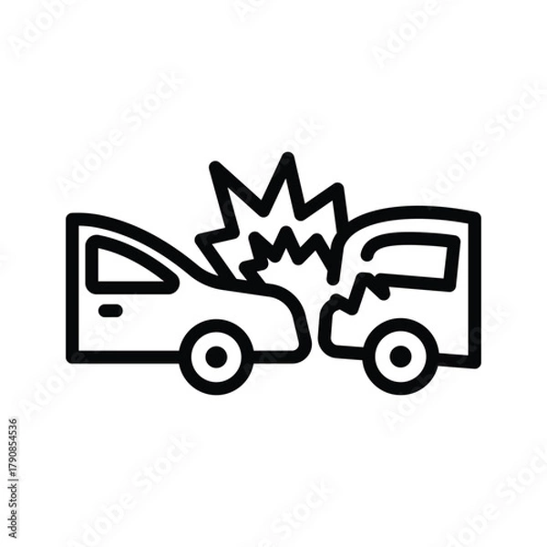Obraz Car Collision Icon