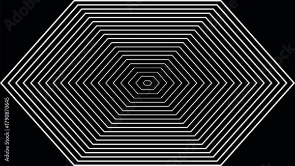 Fototapeta Geometric Hexagon Line Pattern Background, Futuristic Tech Design