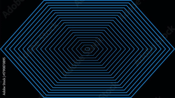 Fototapeta Geometric Hexagon Line Pattern Background, Futuristic Tech Design