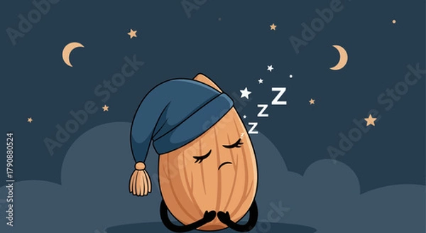 Obraz Almond's Peaceful Slumber And Nighttime Rest Amidst The Celestial Firmament Scene