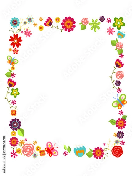 Obraz floral frame with flowers