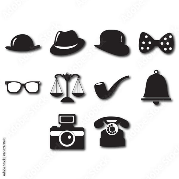 Obraz set of hats and accessories