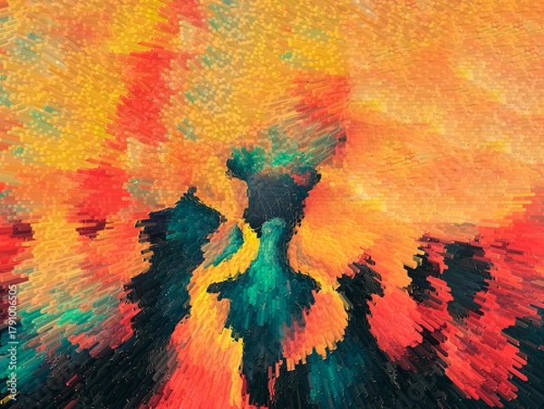 Fototapeta Extrusion abstracta colorida