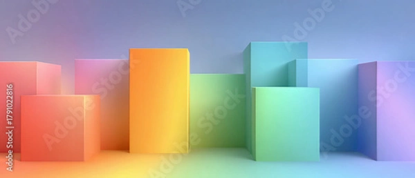 Fototapeta Pastel gradient background,colorful abstract background