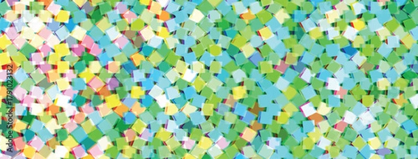 Fototapeta Vibrant Abstract Square Mosaic – Colorful Geometric Pattern Background